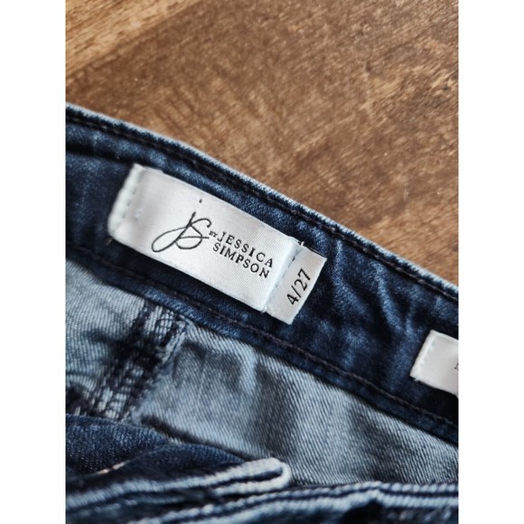 Jessica Simpson Women's Jeans Size 4 w27 Blue Denim High Rise Skinny Ankle - Picture 3 of 6